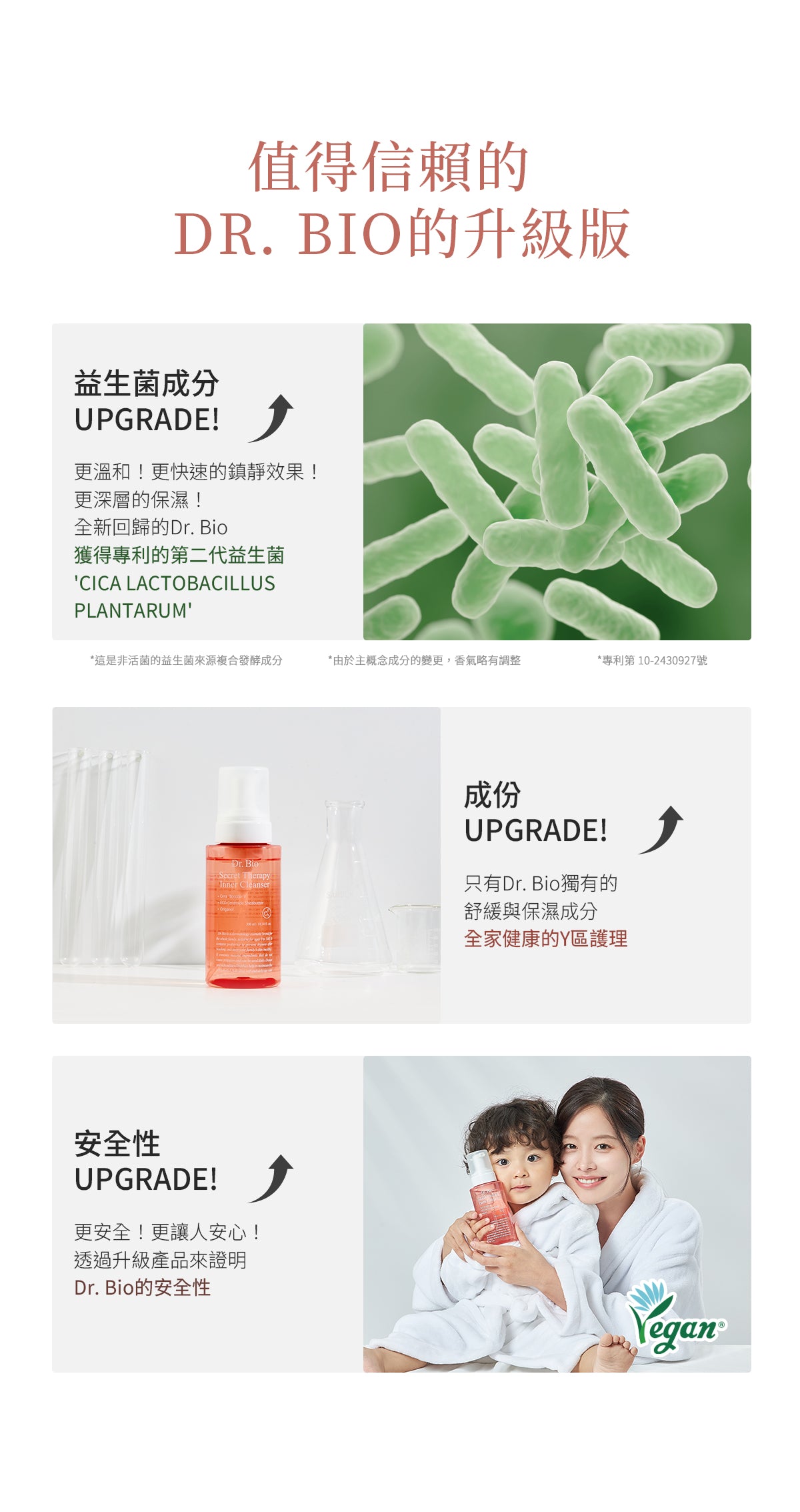 Dr.Bio | 乳酸菌私密處清潔慕斯300ml (適用於兒童至孕婦 \ 弱酸性 \ 純素認證 \ 臀部清潔)