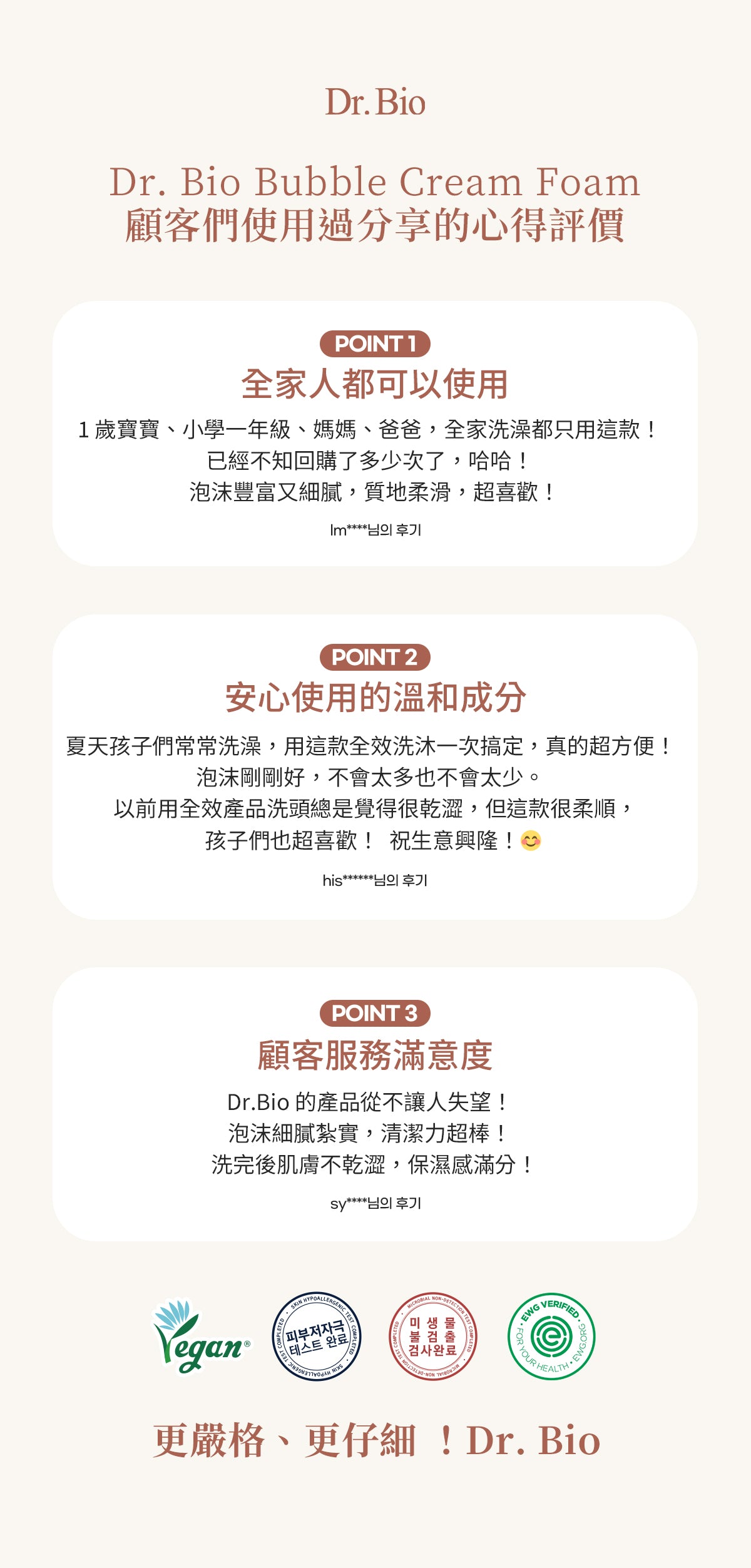 Dr.Bio | 多合一全身清潔泡泡露 450ml(適用於新生兒至孕婦 \ 保濕清潔 \ 高效起泡慕斯)
