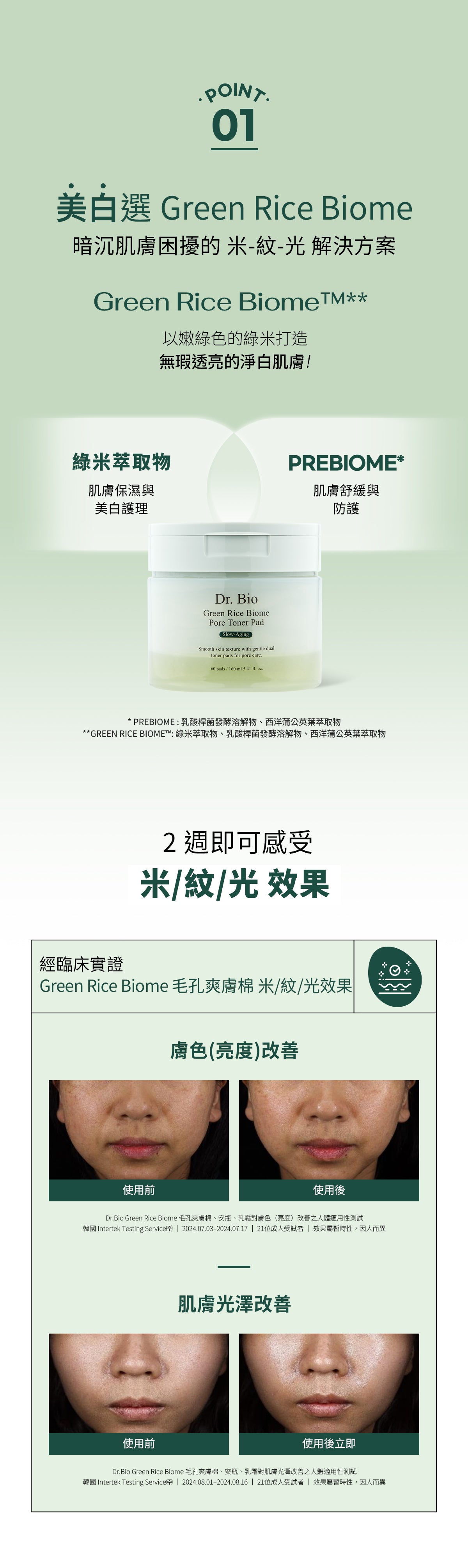 Dr.Bio | 綠米生物群毛孔爽膚棉 60Pads