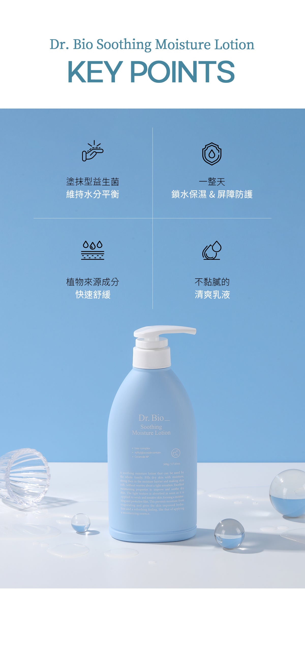 Dr.Bio | 舒緩保濕身體乳 500ml
