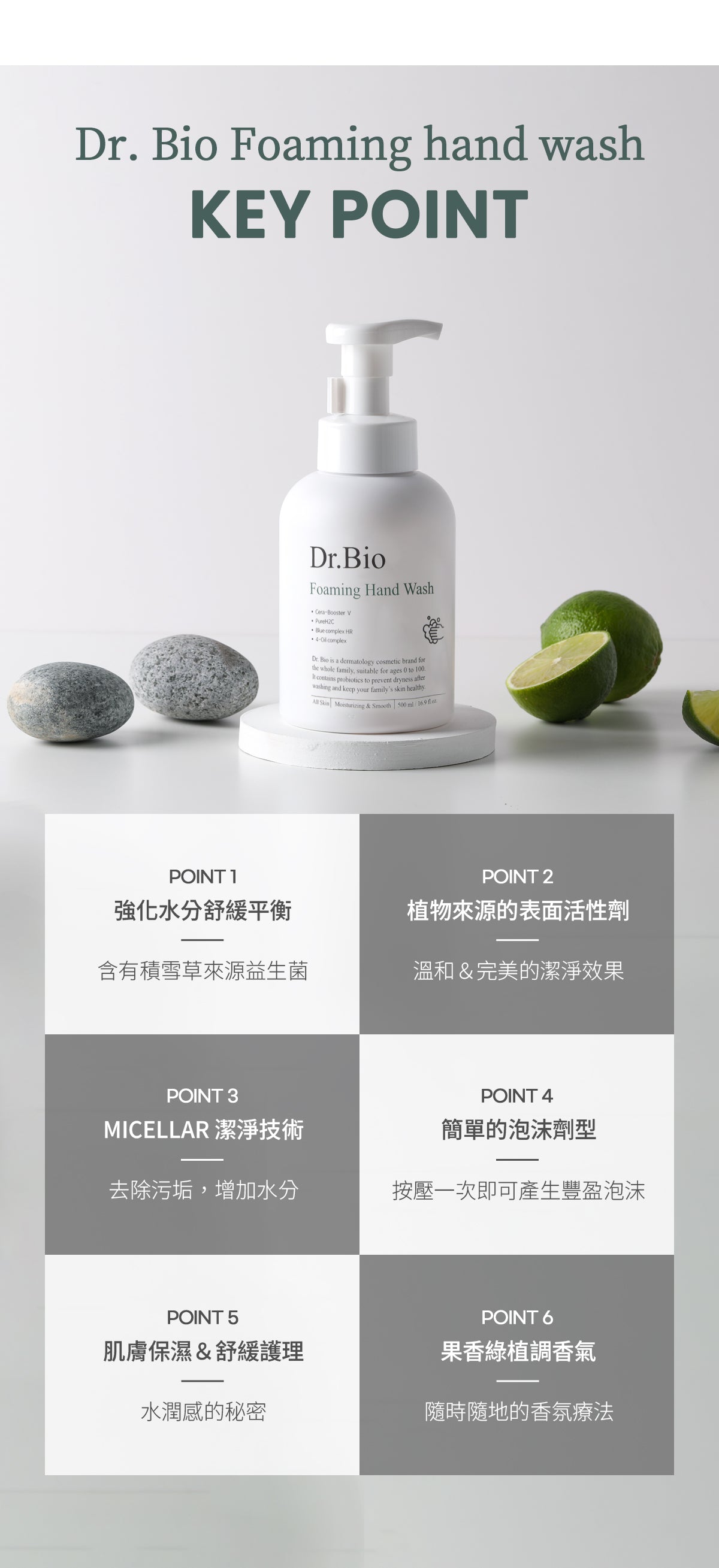 Dr.Bio | 益生菌泡沫洗手乳 500ml(適用於兒童至孕婦 \ 弱酸性  \ 高效起泡慕斯 \ 手部清潔)