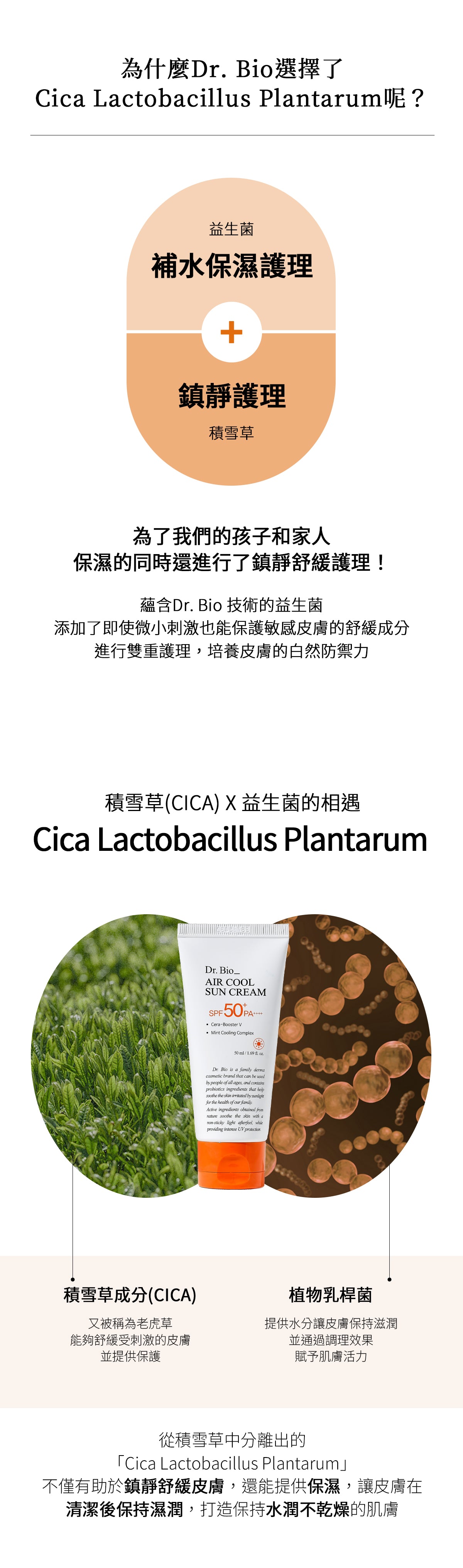Dr.Bio | 水潤清涼防曬乳 50ml『即期品至260906』(適用於6個月以上嬰幼兒至孕婦 \ 不刺激眼睛 \ 敏感肌膚  \ 海洋友善)