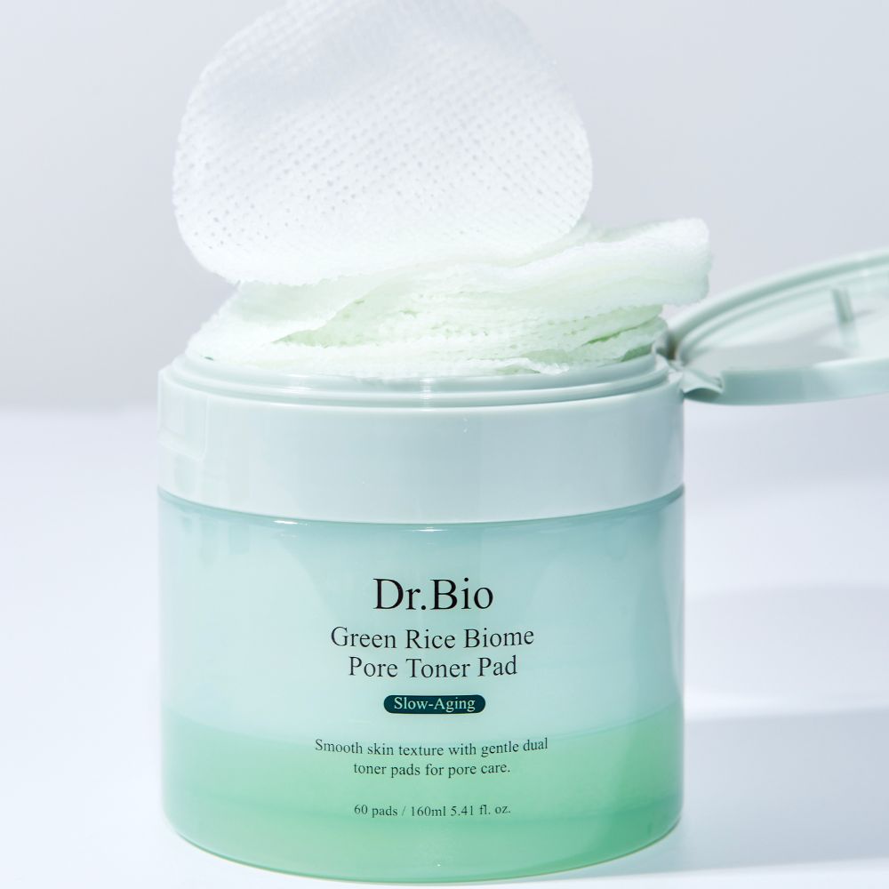 Dr.Bio | 綠米生物群毛孔爽膚棉 60Pads(適用於成年人/肌膚保濕/肌膚提亮/減少肌膚紋理/敏感性肌膚)