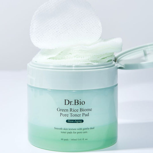 Dr.Bio | 綠米生物群毛孔爽膚棉 60Pads(適用於成年人/肌膚保濕/肌膚提亮/減少肌膚紋理/敏感性肌膚)