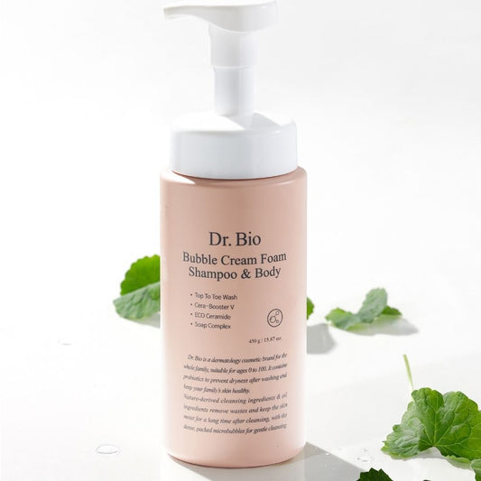 Dr.Bio | 多合一全身清潔泡泡露 450ml(適用於新生兒至孕婦 \ 保濕清潔  \ 高效起泡慕斯)